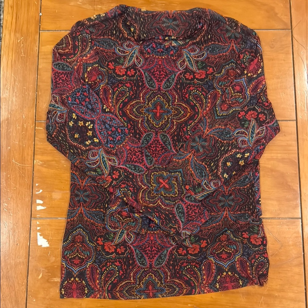 Johnny Was Multicolor Long Sleeve Tee